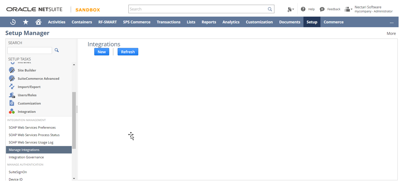 NetSuite Connection Setup