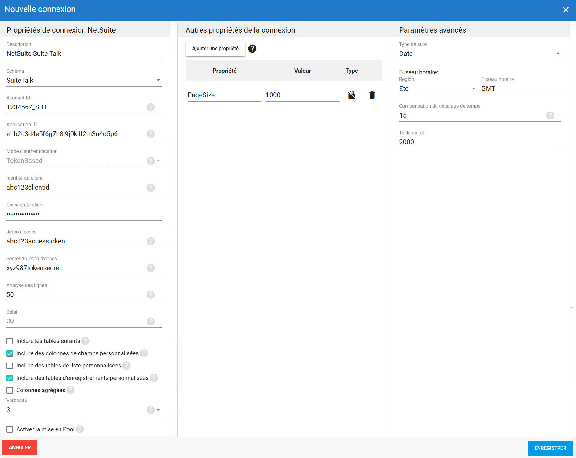Connexion source NetSuite avec Token-Based Authentication dans DataSync