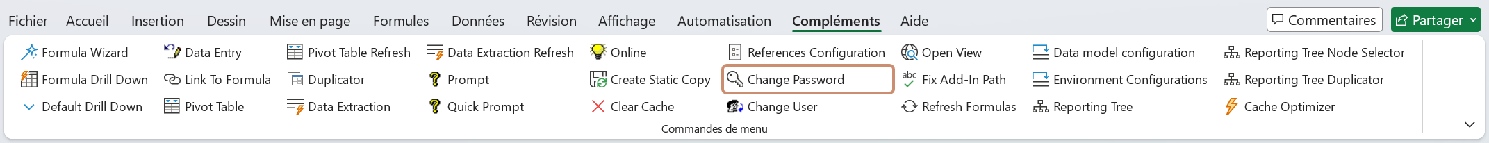 Changer le mot de passe