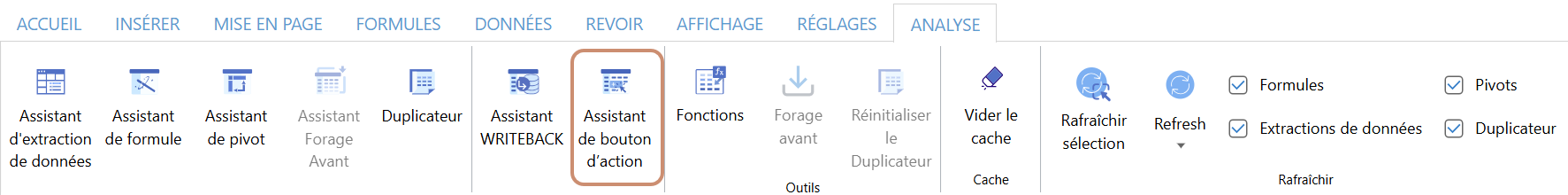 Emplacement du bouton Réinitialiser
