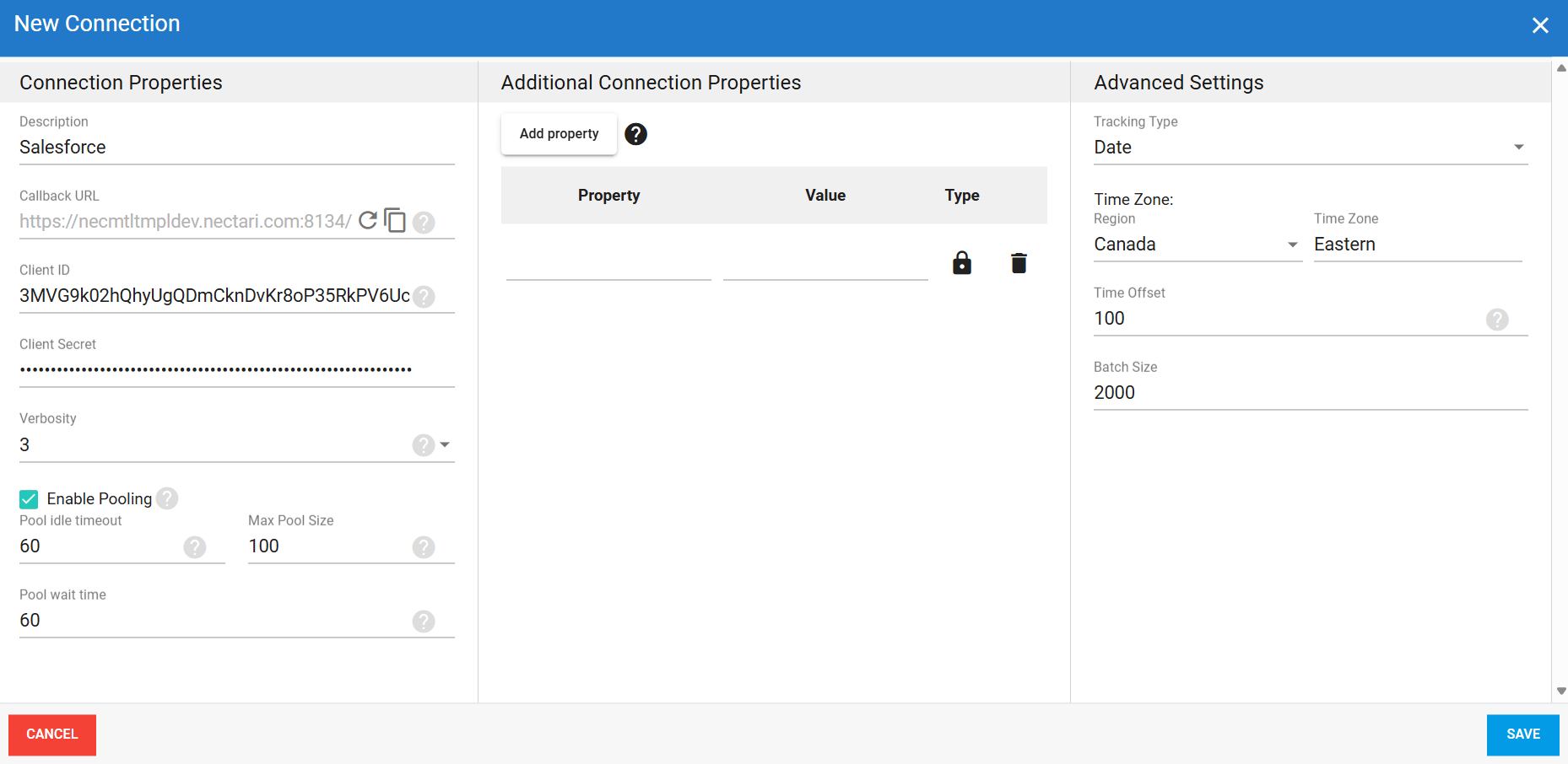 Salesforce source connection in DataSync